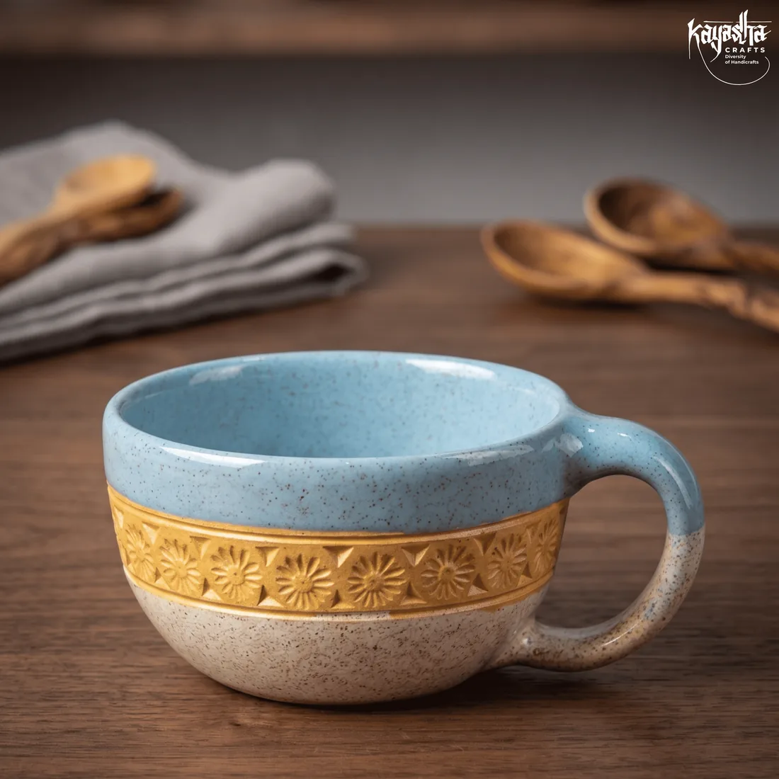 Stoneware latte cup