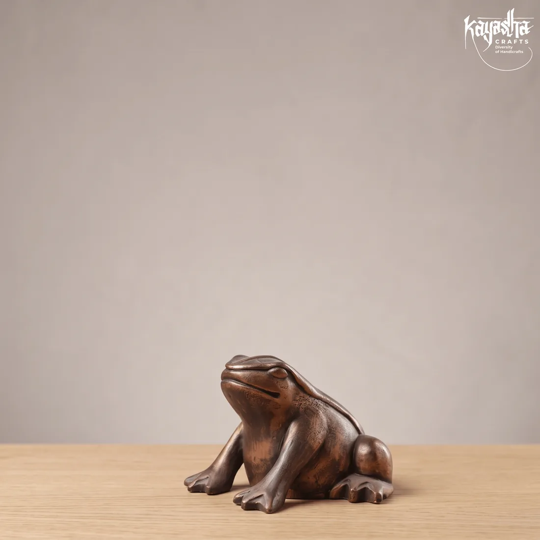 Terracotta frog statue