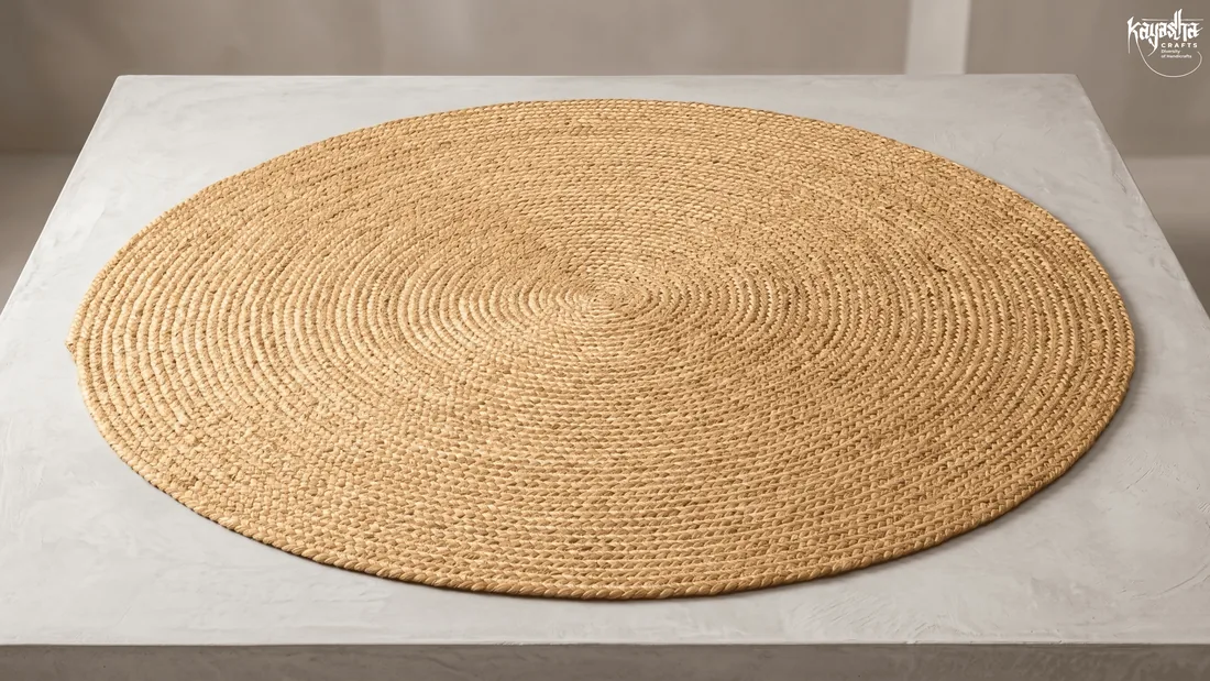 Giant round elephant grass mat
