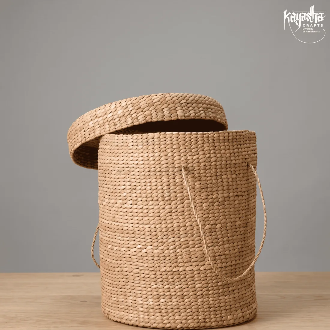 Tall woven storage basket