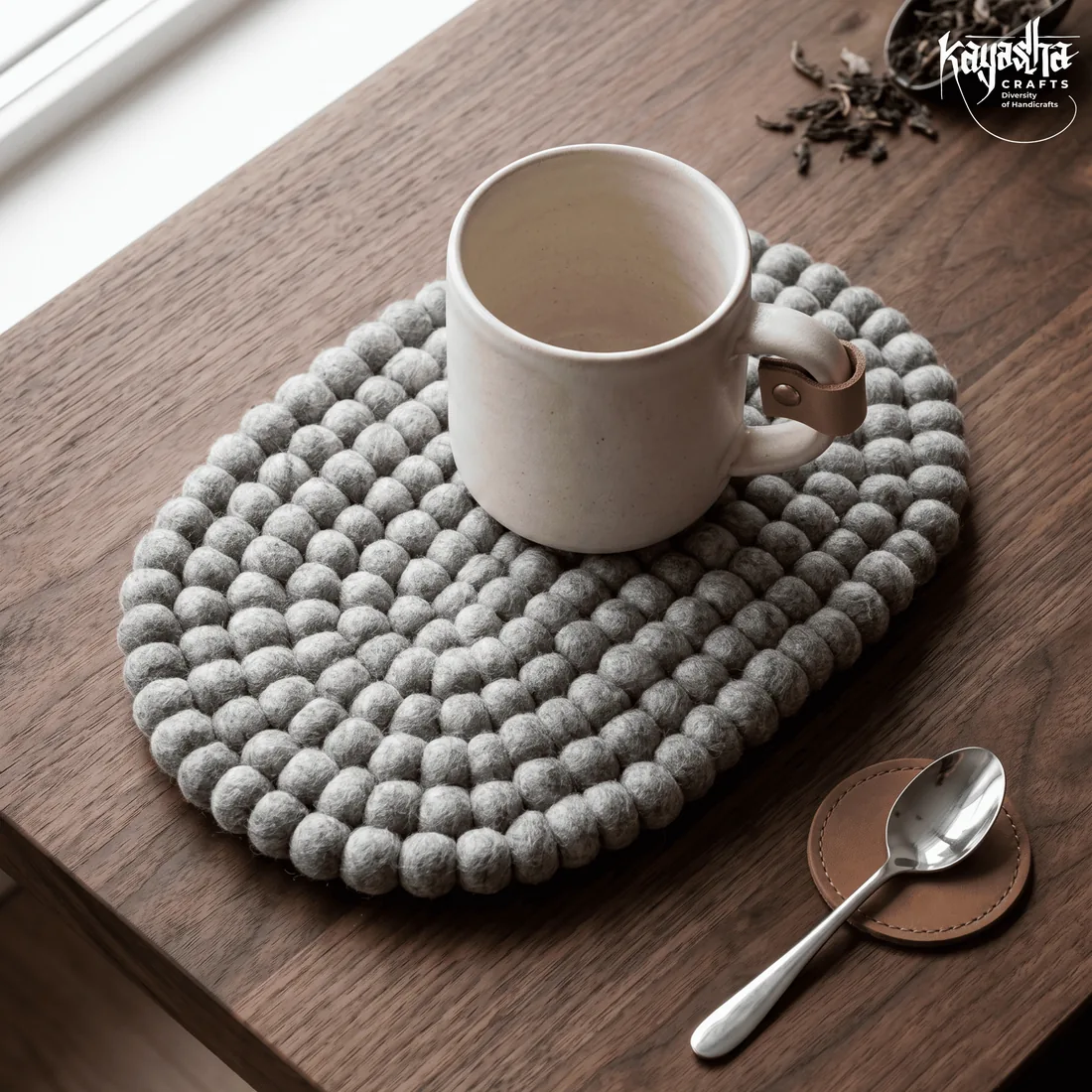 Cloud pebble felt coasters