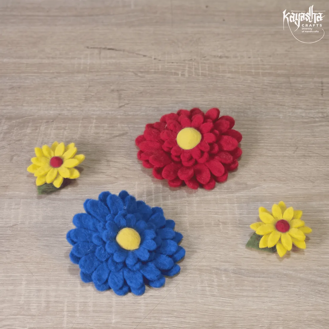 Floral felt pins
