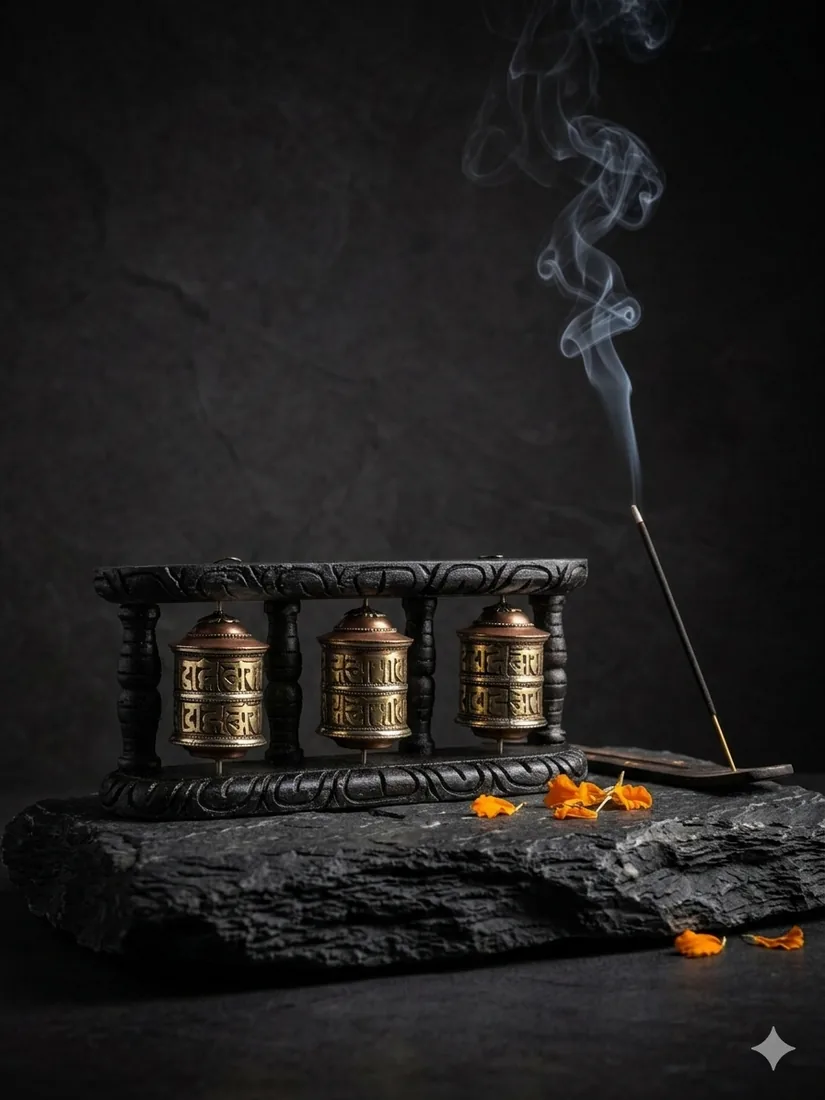 Triple prayer wheel set M3IN14