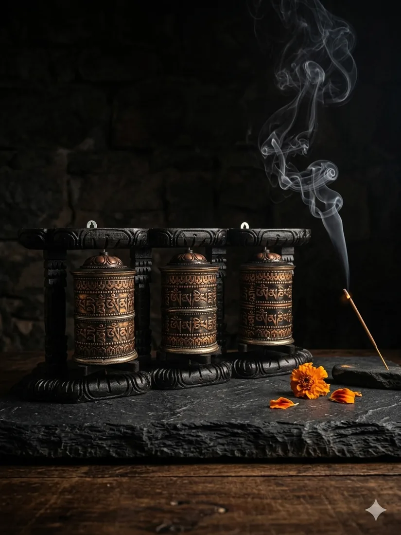 Triple prayer wheel set M43IN10