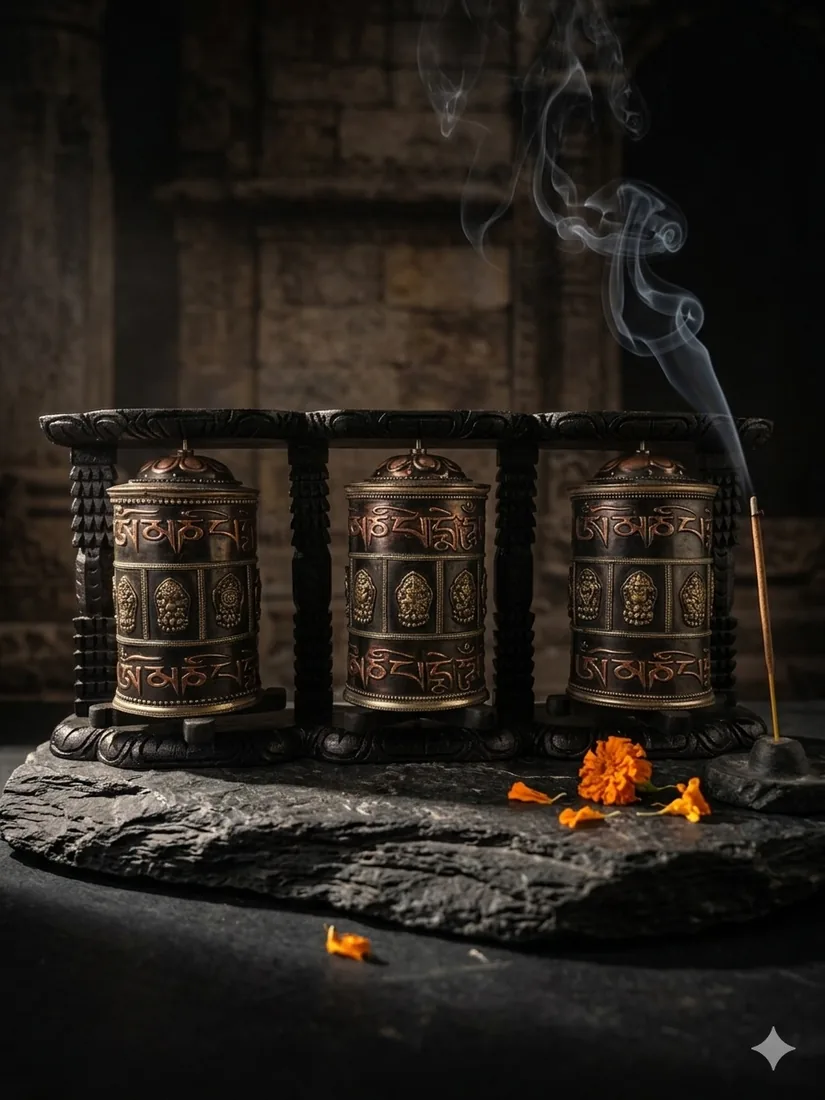 Triple prayer wheel set M53IN11