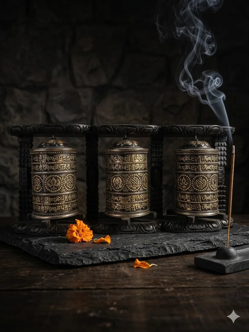 Triple prayer wheel set M53IN12