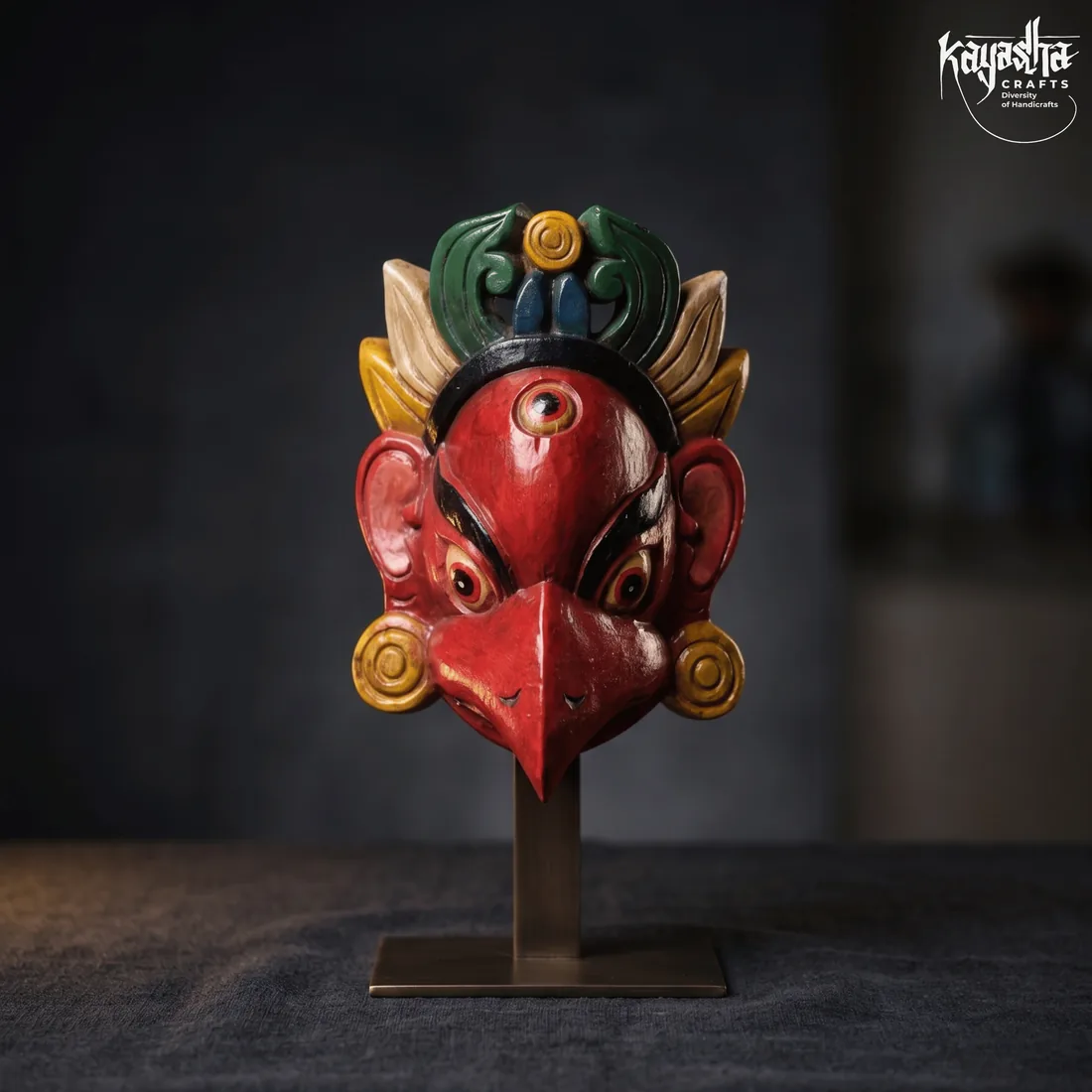 Extra large carved wooden mask
