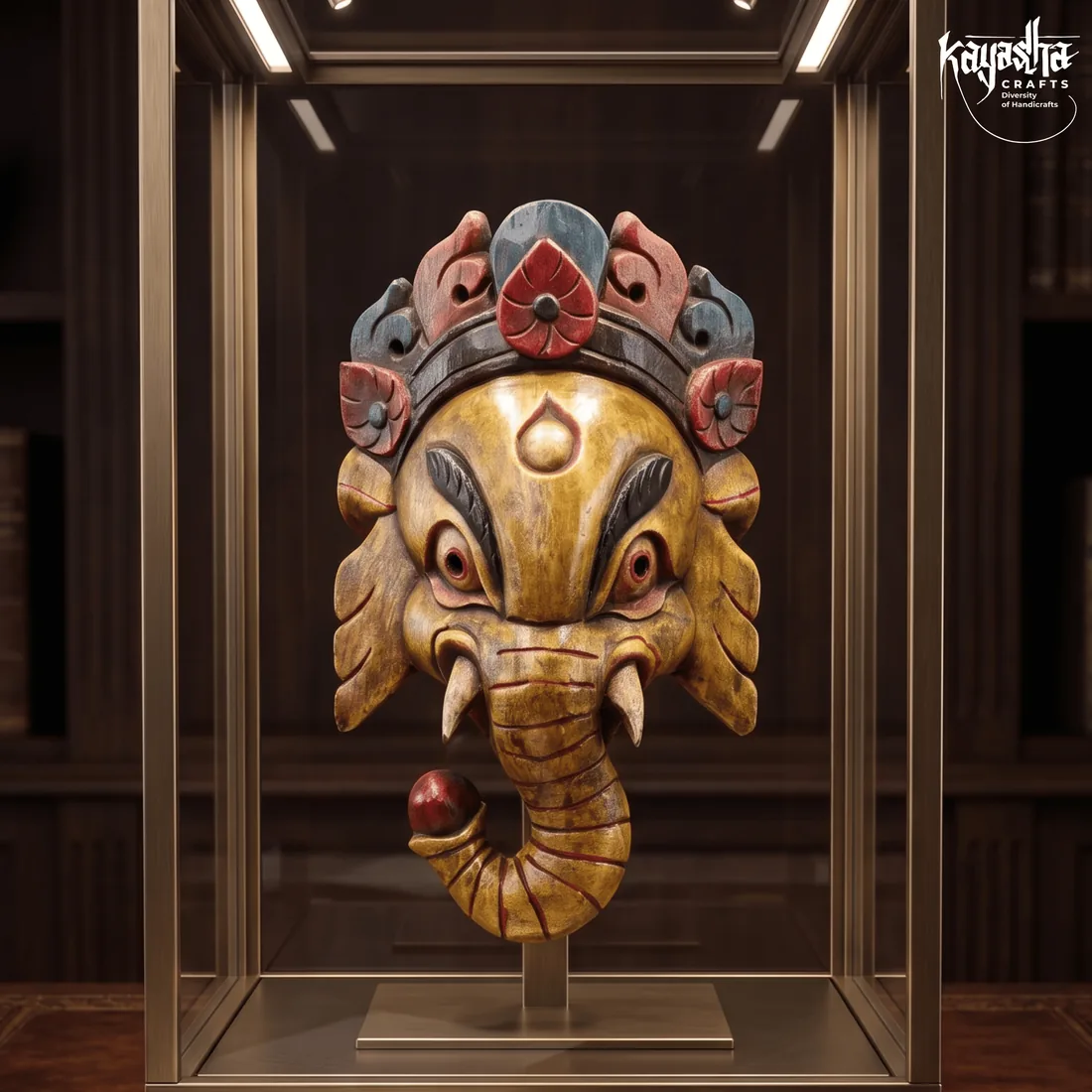 Large carved wooden mask